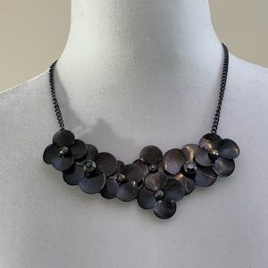 2/$12 Metallic Flower Cluster Necklace
